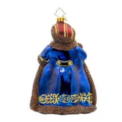 Christopher Radko Keymaster Klaus Glass Christmas Ornament 1022195 -The Jolly Christmas Store 1022195.bk blue 18347.1739369809