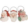 Primitives By Kathy Set Of 3 Santa Claus Vintage Inspired Christmas Ornaments 115319 -The Jolly Christmas Store 115319 49870.1676384825