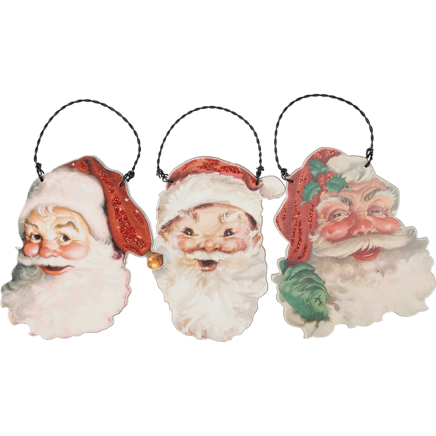 Primitives By Kathy Set Of 3 Santa Claus Vintage Inspired Christmas Ornaments 115319 3 Primitives By Kathy Set Of 3 Santa Claus Vintage Inspired Christmas Ornaments 115319