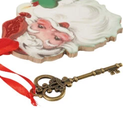 Primitives By Kathy Santa Claus Key Christmas Ornament 115321 -The Jolly Christmas Store 115321 3 78048.1676385211