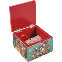 Primitives By Kathy Santa's Best Reindeer Feed Hinged Wooden Box Christmas Decoration 115353 -The Jolly Christmas Store 115353 30 22891.1675975677