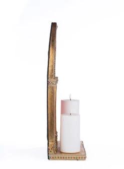 Katherine's Collection 22" Christmas Castle Pillar Candle Holder 28-428250 -The Jolly Christmas Store 28 428250 6 30107.1719410942