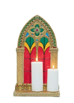 Katherine's Collection 22" Christmas Castle Pillar Candle Holder 28-428250 -The Jolly Christmas Store 28 428250 7 58075.1719410936