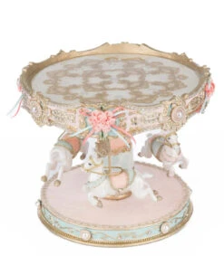 Katherine's Collection 11.5" Joyeux Noel Carousel Cake Plate Christmas Decoration 28-528851 10 Katherine's Collection 11.5" Joyeux Noel Carousel Cake Plate Christmas Decoration 28-528851 -The Jolly Christmas Store 28 528851 2 34113.1747228443