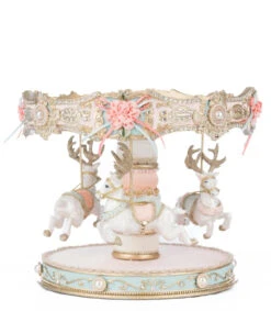 Katherine's Collection 11.5" Joyeux Noel Carousel Cake Plate Christmas Decoration 28-528851
