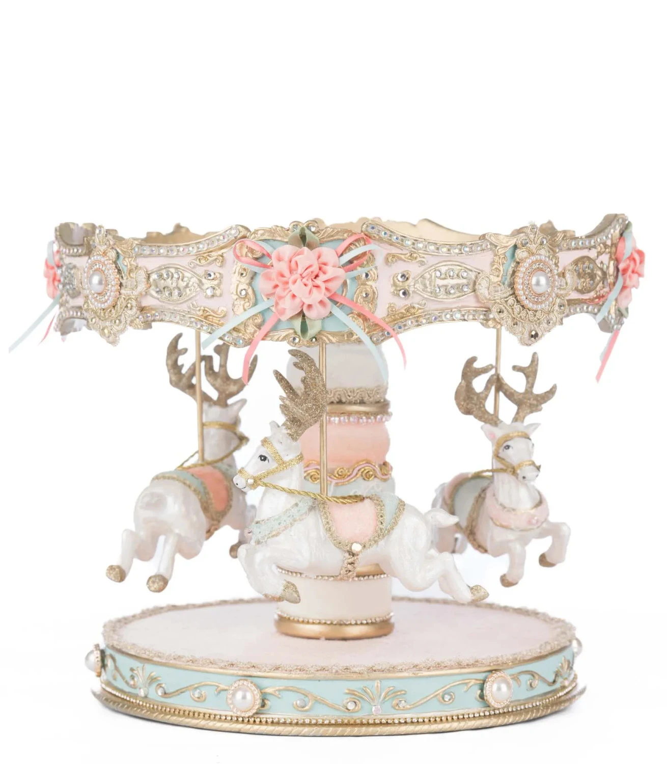 Katherine's Collection 11.5" Joyeux Noel Carousel Cake Plate Christmas Decoration 28-528851 3 Katherine's Collection 11.5" Joyeux Noel Carousel Cake Plate Christmas Decoration 28-528851