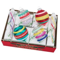 Christopher Radko Shiny Brite Vivid Vintage Mixed Shape Christmas Ornaments 4028255