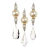 Raz 5.75" Crystal Pearl Drop Christmas Ornament Set Of 3 4312512 2 Raz 5.75" Crystal Pearl Drop Christmas Ornament Set Of 3 4312512 -The Jolly Christmas Store 4312512 56417.1712153757