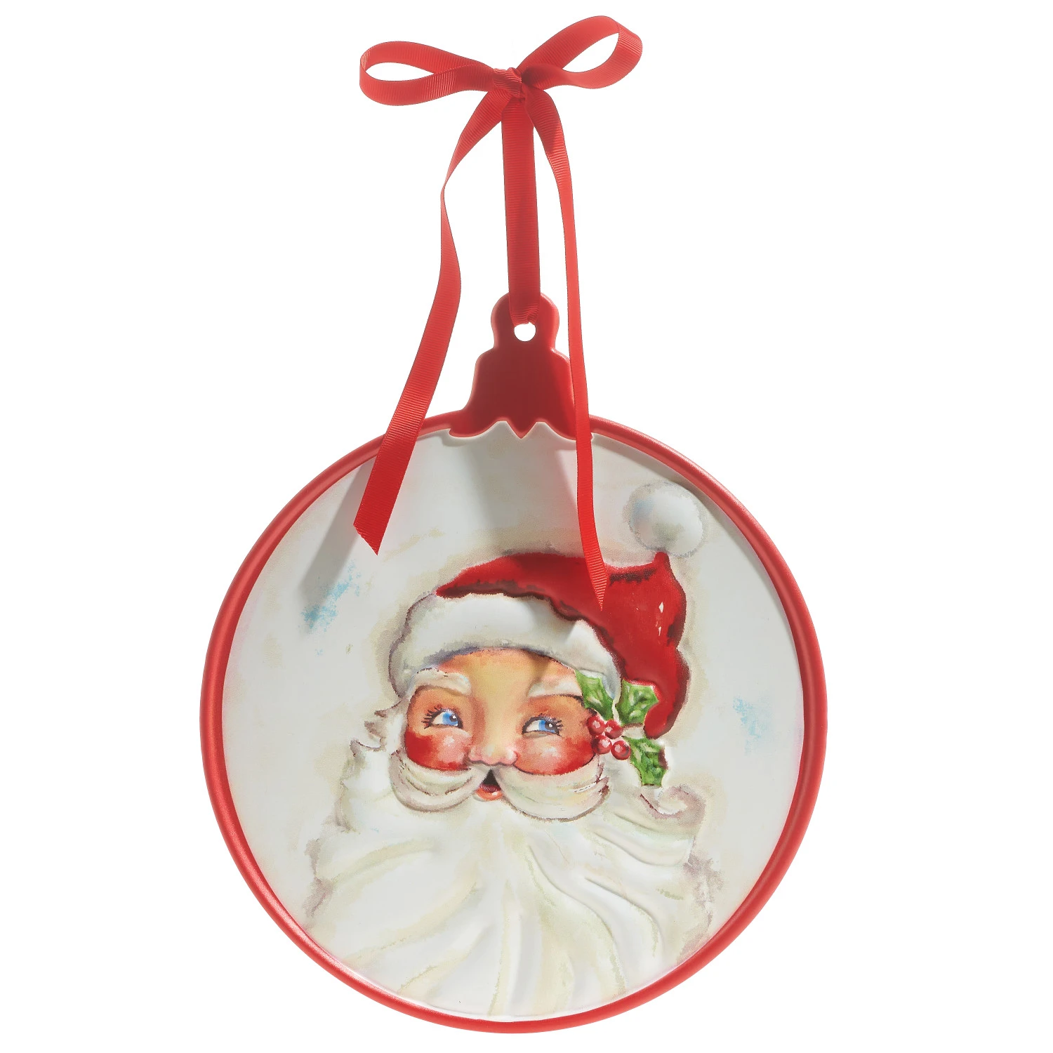 Raz 11.25" Santa Embossed Metal Christmas Ornament 4321322 3 Raz 11.25" Santa Embossed Metal Christmas Ornament 4321322