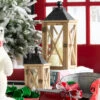 Raz Set Of 2 Wood And Metal Christmas Lantern 4337902 -The Jolly Christmas Store 4337902 41014.1685039377