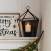 Raz 17" Antique Black Metal Lantern Candle Holder 4354204 -The Jolly Christmas Store 4354204 70801.1691085488