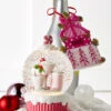 Raz 5" Lighted Peppermint Cocktail Cupcake With Swirling Glitter Christmas Snow Globe 4400768 -The Jolly Christmas Store 4400768 4416369 ABH sub 2 12112.1722368010