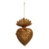 Raz 7.5" Gold Sacred Heart Metal Christmas Ornament 4401286 -The Jolly Christmas Store 4401286 39311.1722368820