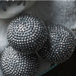 Raz 2.25" Silver Rhinestone Ball Christmas Ornament 4403625