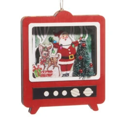 Raz 5" TV Cut Out Santa Vintage Christmas Ornament 4415630