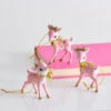 Raz 3" Pink Retro Deer Christmas Ornament Set Of 3 4457653 -The Jolly Christmas Store 4457653 ABH sub 66177.1717420930