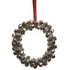 Raz 5" Silver Mini Bell Wreath Christmas Ornament 4506759