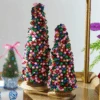 Raz 13" Bright Bead Trees Christmas Decoration Set Of 2 4510110 -The Jolly Christmas Store 4510110 edit 11704.1741816129