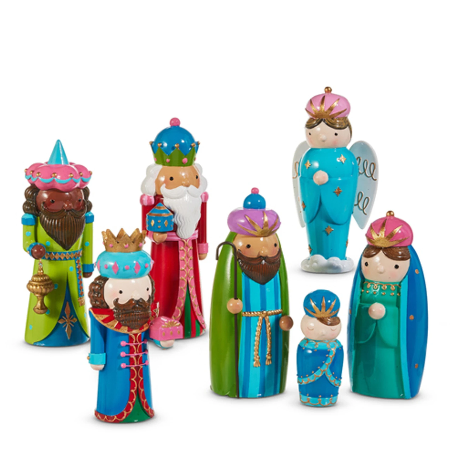Raz 9" Bright Multicolor Nativity Scene Figure Set 4510420 4 Raz 9" Bright Multicolor Nativity Scene Figure Set 4510420 - Image 2