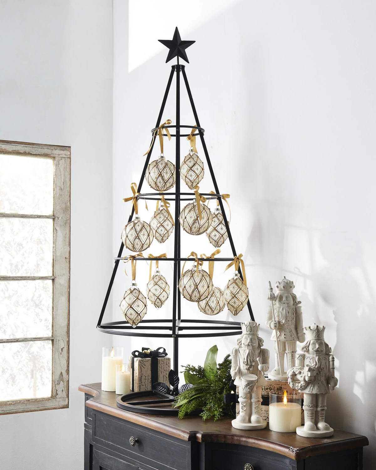 Raz 60" Black Ornament Display Tree Frame Christmas Decoration 4528104 3 Raz 60" Black Ornament Display Tree Frame Christmas Decoration 4528104