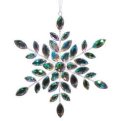 Raz 7" Iridescent Jeweled Snowflake Christmas Ornament 4513594