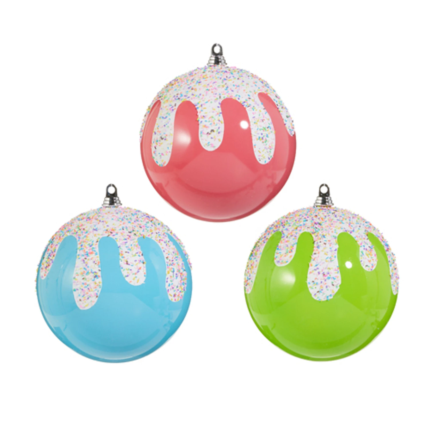 Raz 10" Frosted With Sprinkles Large Ball Christmas Ornament 4514867 3 Raz 10" Frosted With Sprinkles Large Ball Christmas Ornament 4514867