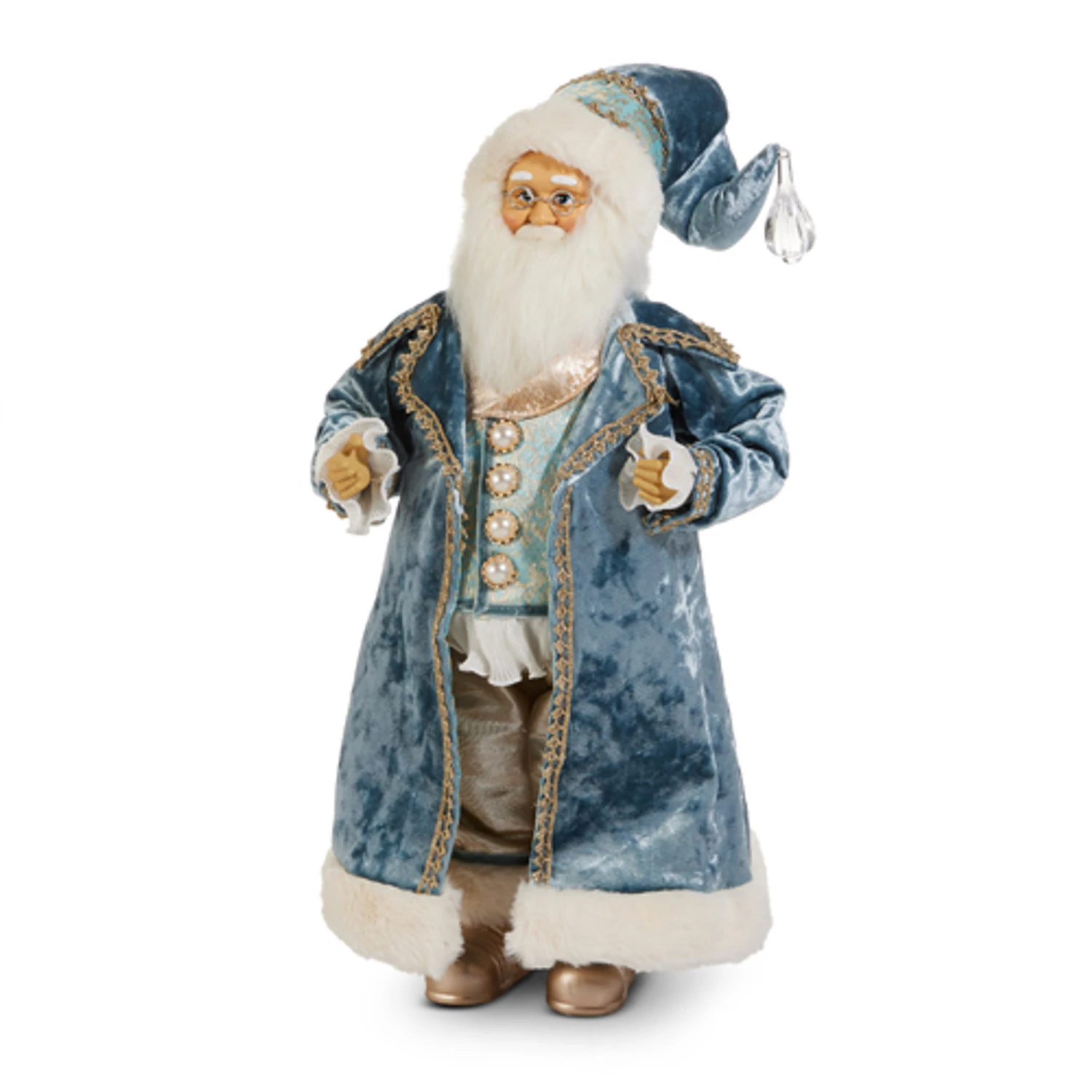 Raz 18" Blue Victorian Santa Christmas Figure 4515541 4 Raz 18" Blue Victorian Santa Christmas Figure 4515541 - Image 2