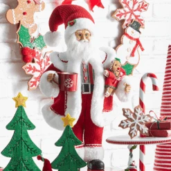 Raz 18" Hot Cocoa Santa Christmas Figure 4515544