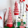 Raz 14" Set Of 2 Peppermint Ribbon Trees Christmas Decoration 4516449 -The Jolly Christmas Store 4516449 edit 06084.1744229110