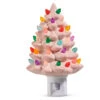 Raz 6" Vintage Light Pink Christmas Tree Night Light 4519027 -The Jolly Christmas Store 4519027 03447.1756331197