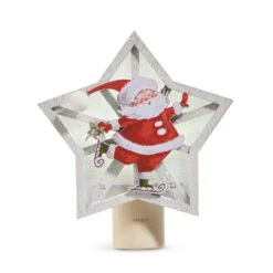Raz 5.5" The Magic Of Christmas Skating Santa Night Light 4519126
