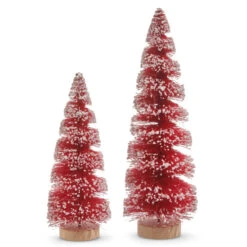 Raz 11" Spiral Red Sisal Christmas Tree Figure Set 4520086 5 Raz 11" Spiral Red Sisal Christmas Tree Figure Set 4520086 -The Jolly Christmas Store 4520086 89129.1747691077
