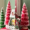 Raz 11" Spiral Red Sisal Christmas Tree Figure Set 4520086 -The Jolly Christmas Store 4520086 edit 54093.1756821803