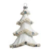 Raz 5" Pearl Trimmed Tree Glass Christmas Ornament 4522874 -The Jolly Christmas Store 4522874 69707.1747849617