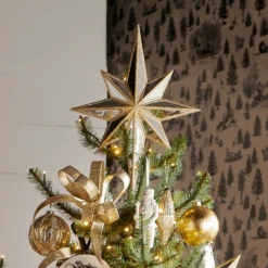Raz 17" Large Mirrored North Star Christmas Tree Ornament 4524588
