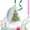 Raz 5" Confetti Tree Disc Glass Christmas Ornament 4524995 -The Jolly Christmas Store 4524995 edit 14979.1749070139