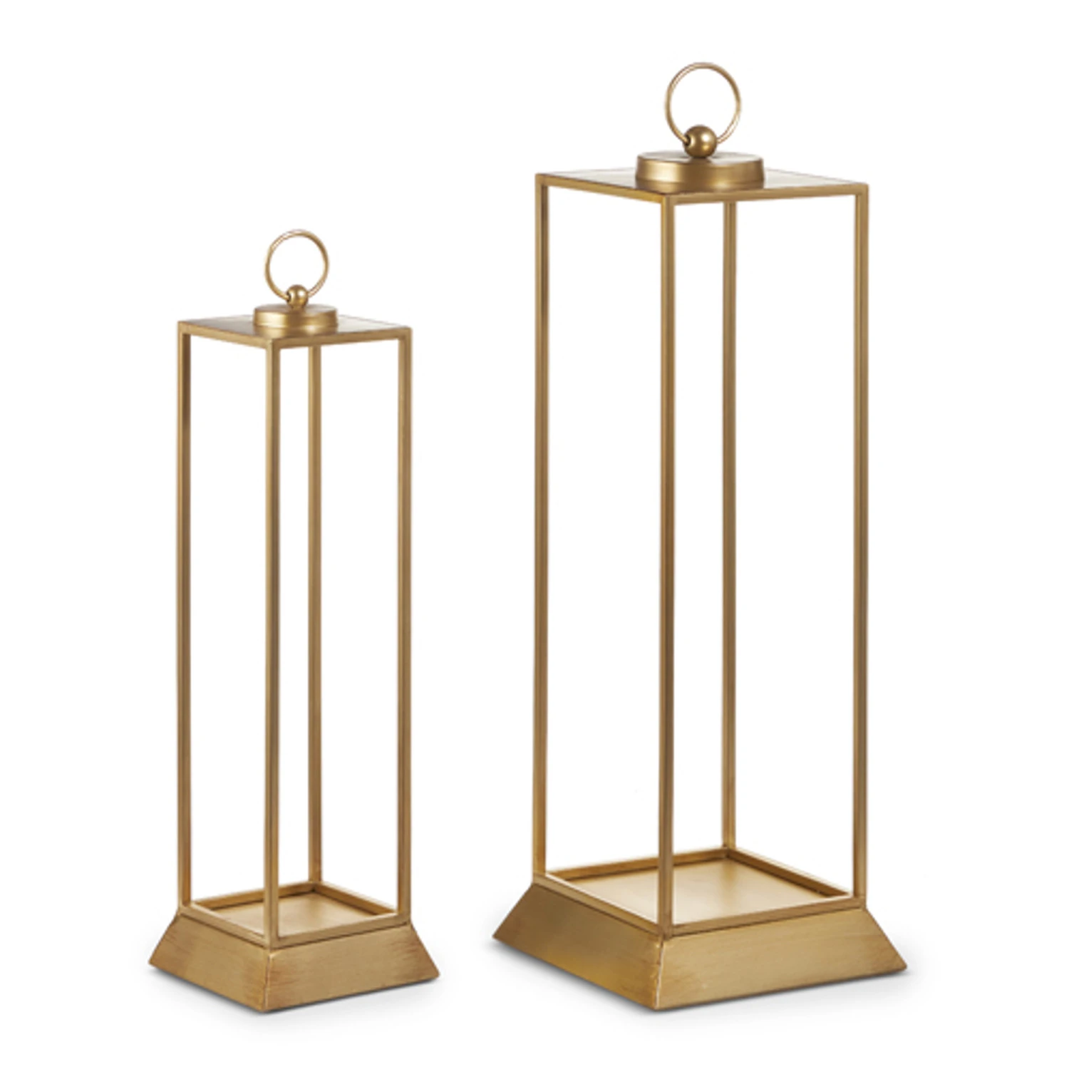 Raz 24" Gold Lantern Candle Holder Christmas Lantern Set Of 2 4528055 4 Raz 24" Gold Lantern Candle Holder Christmas Lantern Set Of 2 4528055 - Image 2