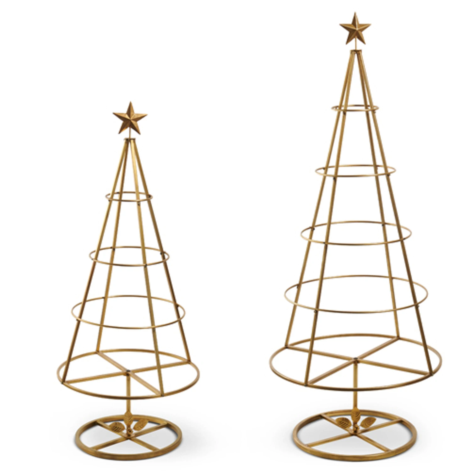 Raz 60" Gold Tree Ornament Display Frames Christmas Decoration Set Of 2 4528065