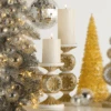 Raz 10" Gold And Silver Vintage Candle Holders Christmas Decoration 4530527 -The Jolly Christmas Store 4530527 edit 39717.1749582494