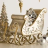 Raz 14.5" Silver And Gold Sleigh Christmas Decoration 4530542 -The Jolly Christmas Store 4530542 edit 02745.1749653308