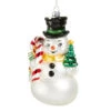 Raz 6" Quintessential Snowman Glass Christmas Ornament 4552863 -The Jolly Christmas Store 4552863 00633.1750358869