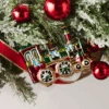 Raz 5.5" Train Glass Christmas Ornament 4552900 -The Jolly Christmas Store 4552900 edit 10466.1750365667