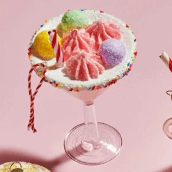 Raz 6" Candy Cocktail Glass Christmas Ornament 4552919