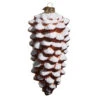 Raz Eric Cortina 8" Snowy Brown Pinecone Glass Christmas Ornament 4553116 1 Raz Eric Cortina 8" Snowy Brown Pinecone Glass Christmas Ornament 4553116 -The Jolly Christmas Store 4553116 71348.1750856145