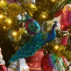 Raz Eric Cortina 7" Peacock Glass Christmas Ornament 4553124 -The Jolly Christmas Store 4553124 edit 34098.1750856840