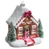 Raz 5" Gingerbread House Glass Christmas Ornament 4553167 -The Jolly Christmas Store 4553167 97037.1750867919
