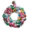 Raz Eric Cortina 4.5" Multicolor Wreath Glass Christmas Ornament 4553180