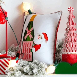 Raz 16" Bottled Christmas Cheer Champagne Pillow 4556033