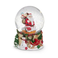 Raz 5.5" Musical Santa Out Of The Chimney Water Globe 4571358 5 Raz 5.5" Musical Santa Out Of The Chimney Water Globe 4571358 -The Jolly Christmas Store 4571358 92567.1751309946
