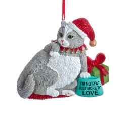 Kurt Adler 3.5" Fat Cat Christmas Ornament A2220 -The Jolly Christmas Store A2220c 68109.1677084182